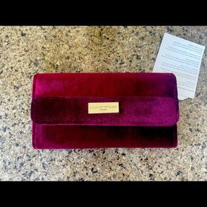 Adrienne Vittadini Cranberry Velvet Wallet